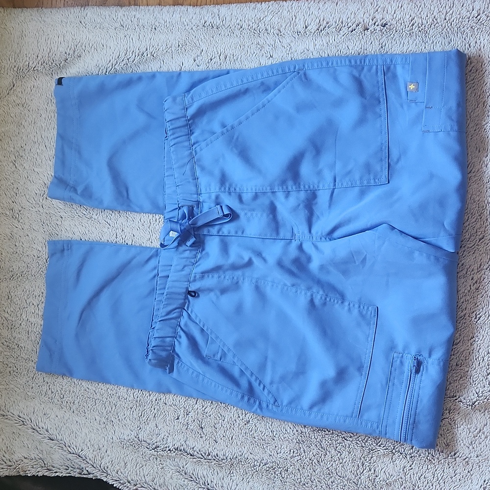 EUC Figs Threads for Threads mens scrub bottoms large blue elastic waist